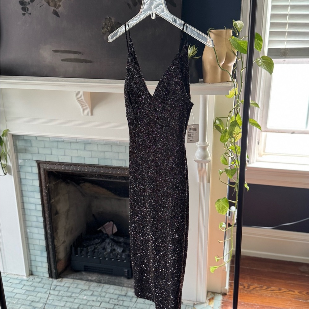 Sexy Black Glitter Dress